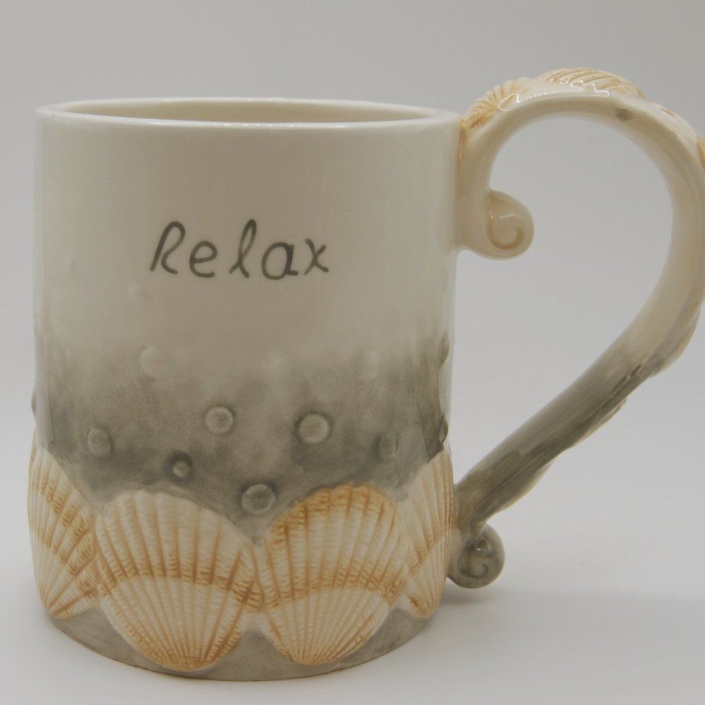 Seashell Coffee Mug Relax by Grassland Roads